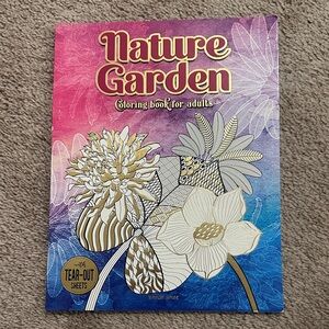 Nature Garden Adult Coloring Book - Purple and Blue